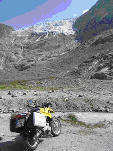 Fred's bike at Switzerland's Steingletscher