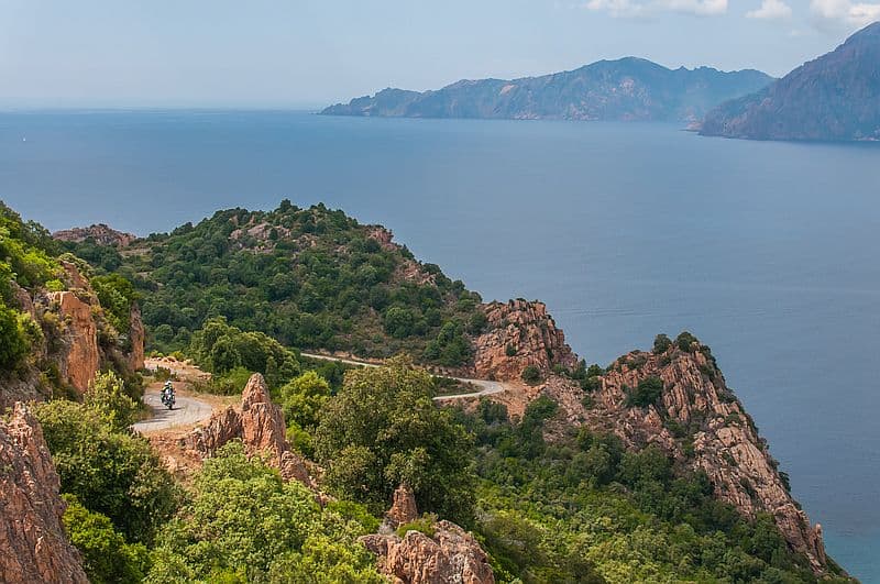 Riding up from sea level, Corsica