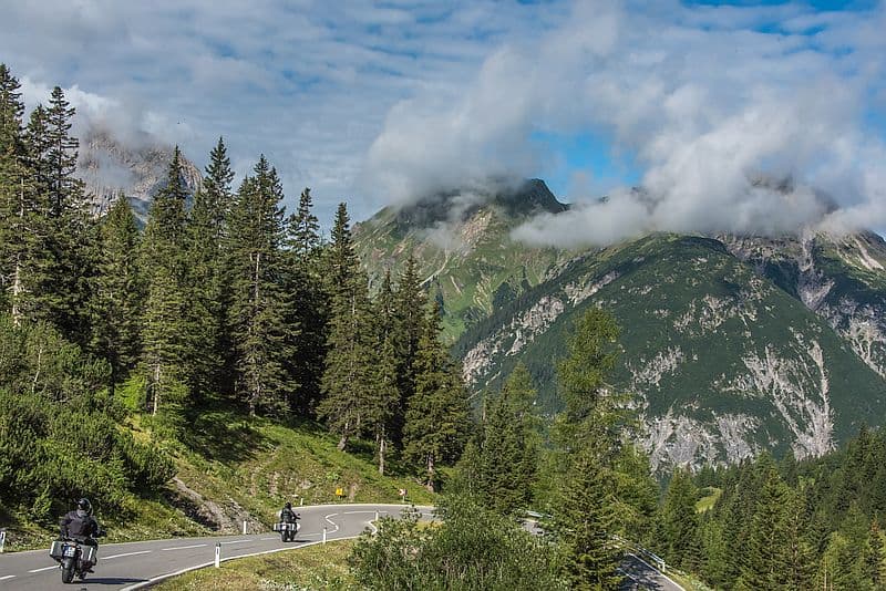 The Austrian Hahntennjoch pass