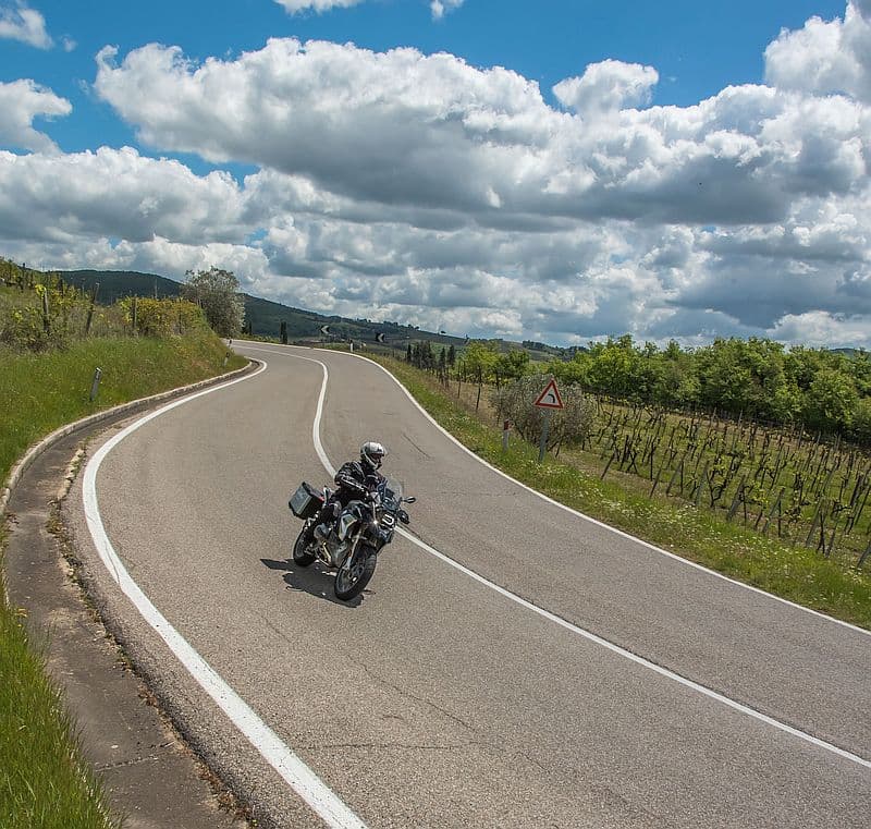 Enjoying a great motorcycling roads in Chianti