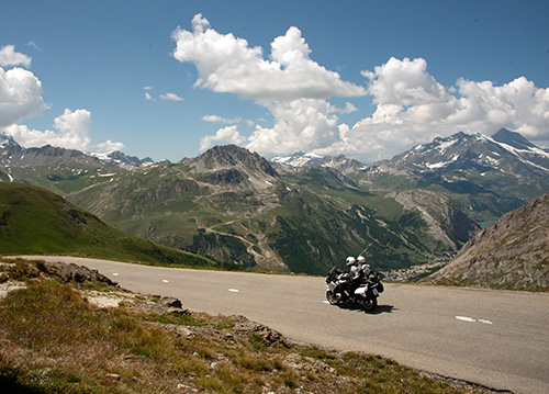 Motorcycle in the French Alps