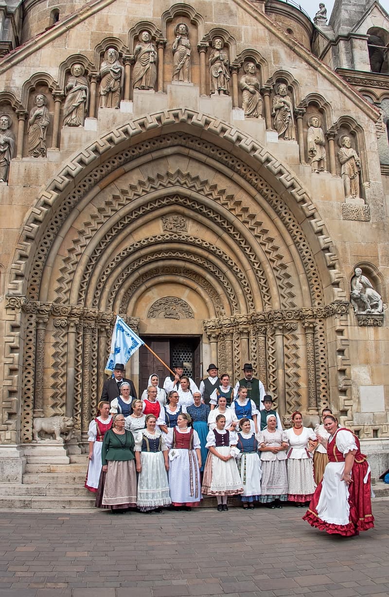 Folk Group Performing In Budapest
